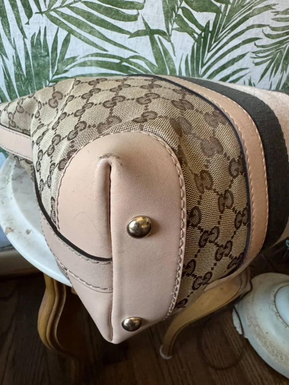 Vintage Gucci GG Canvas Web Stripe Hobo Shoulder Bag - Picture 13 of 14